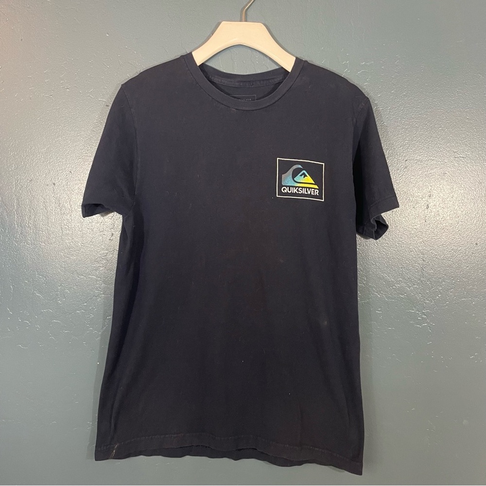 Quiksilver Men’s Blue Regular Fit Graphic Print Short Sleeve Tee Size M